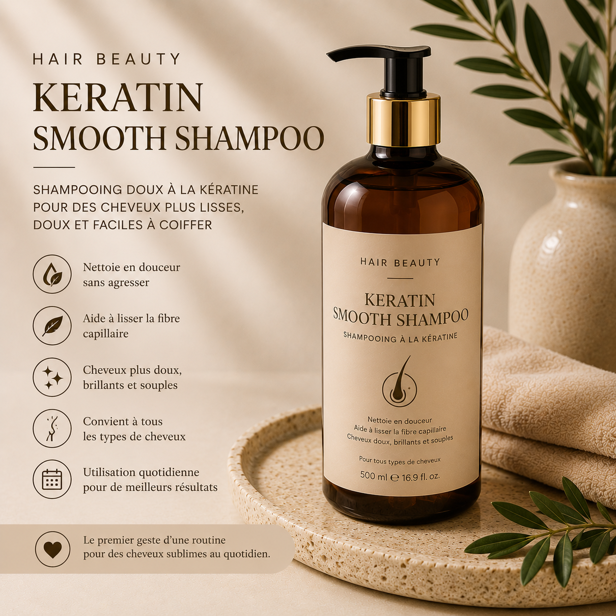 Hair Beauty – Keratin Smooth Shampoo